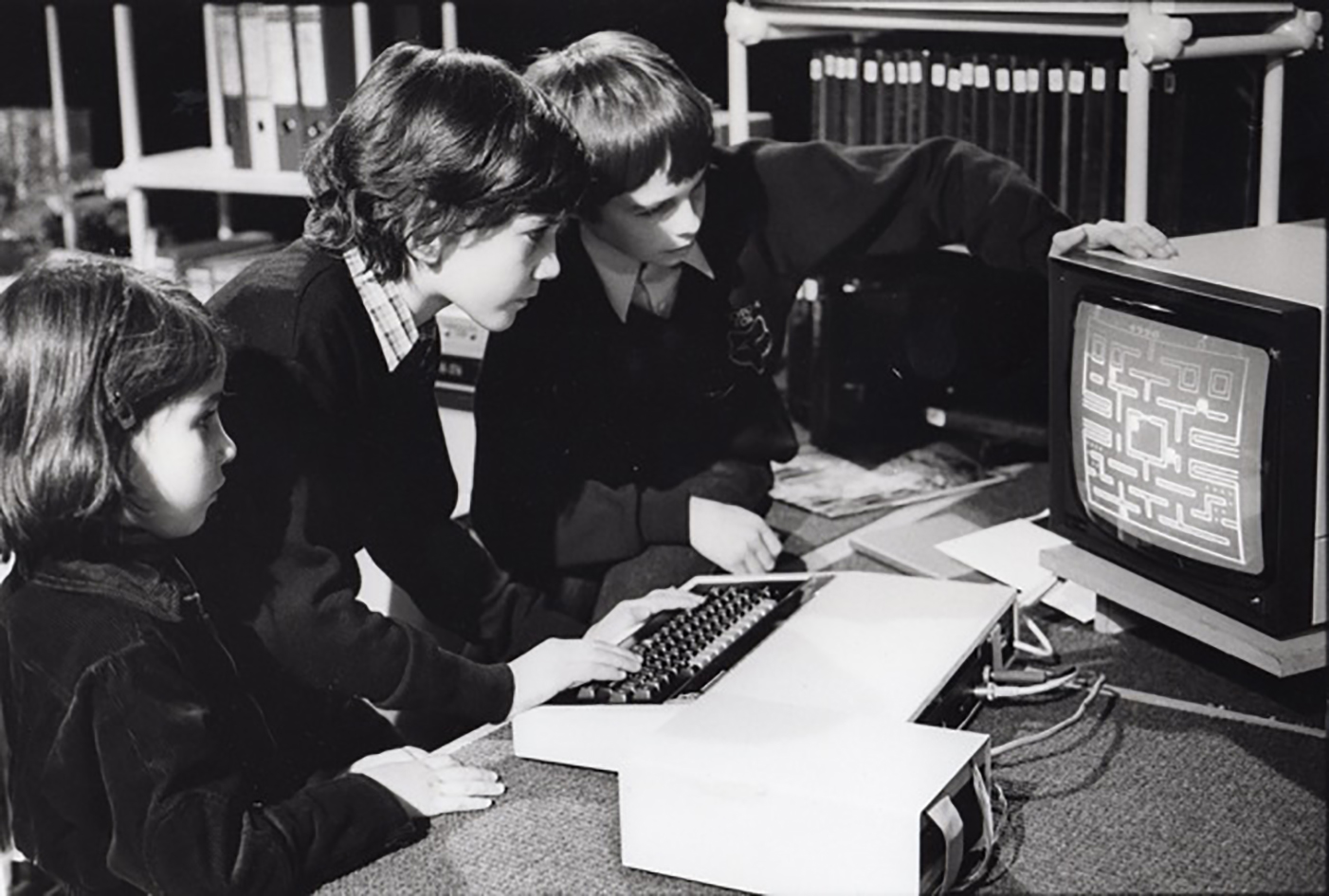 Students uing a BBC micro